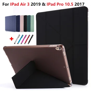 Мульти С Прорезями для Карандашей Чехол Для планшета iPad Air 2019 Fashion Caqa Для iPad Pro 10.5 Case 2017 Для iPad Air 3 Case + Ручка