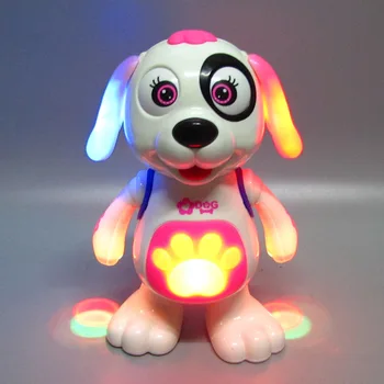 Электронный Питомец Танцующая Собака ABS Электронные Роботы Освещение Собаки Электрическое Музыкальное Освещение Детские Куклы для Детей Подарки для Мальчиков Девочек