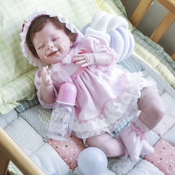 Распродажа NPK, 55 см, Мягкая кукла-Реборн, Эйприл, Реалистичная Мягкая на ощупь Девочка, Принцесса, Игрушка в подарок для детей