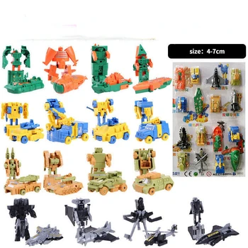 Робот-трансформер, игрушки-машинки, Фигурки, Игрушки из пластика, мини-аниме, Деформационный робот, Обучающая игрушка для детей, подарок для мальчиков