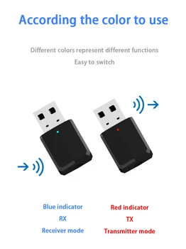 Bluetooth-совместимый 5,0 Мини 2в1 Передатчик-Приемник 3,5 мм AUX USB Беспроводной Стерео Аудио Адаптер для Домашнего телевизора MP3/4 ПК Автомобильный