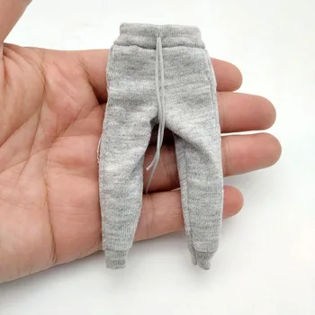 Серые спортивные штаны в масштабе 1/12, мужские солдатские штаны, подходящие для 6-дюймовых игрушек-кукол-экшн-фигурок