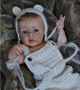 NPK 21-дюймовый набор кукол-Реборнов с клиренсом Ограниченное издание Pouplar Chloe Реалистичные на ощупь незаконченные Детали куклы