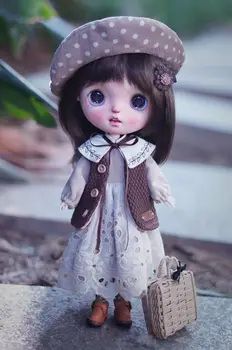 Индивидуальная кукла Blyth с шарнирным телом ручной работы, продающая куклу и одежду (со шляпой, без обуви) Волосы похожи