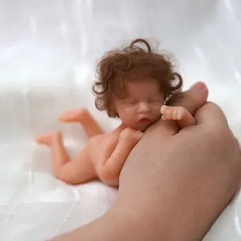 Имитирующая спящую куклу Reborn baby мини-кукла 6 дюймов, реалистичная силиконовая кукла для новорожденного всего тела