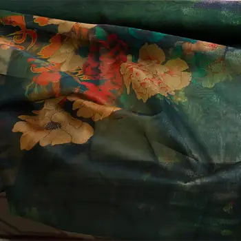 Длинное платье из шелковой органзы Hanfu shirt 100% шелк тутового цвета изумрудно-зеленого цвета в китайском стиле ручной работы японское кимоно