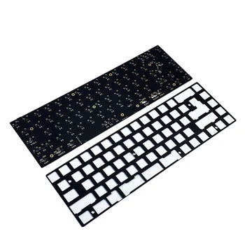 65% Комплектов механических клавиатур Type-c Программируемая сварочная плата Со стабилизатором Алюминиевая пластина Прозрачный Черный Белый пластиковый корпус