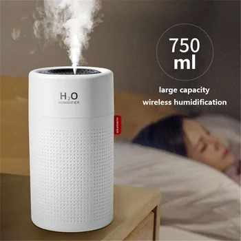 Портативный Ароматический диффузор H2O, бытовой Увлажнитель воздуха, USB Перезаряжаемый мини-Туманообразователь для дома, спальни, Офиса, Большой емкости