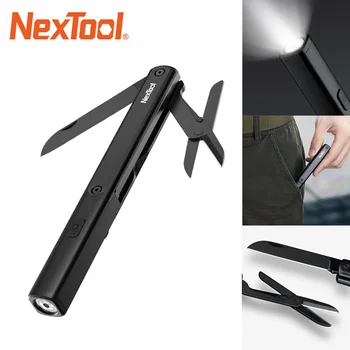 Youpin NexTool Многофункциональные инструменты для ручек 3 в 1 N1 Фонарик ножницы USB перезаряжаемые IPX4 Водонепроницаемые портативные инструменты для улицы