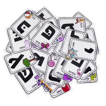Карточки для обучения детей письму на иврите в возрасте от 3 до 8 лет Карточки с алфавитом Монтессори для обучения детей языку иврит