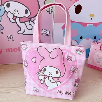 Новый шаблон Sanrio My Melod Многофункциональная сумка для хранения большой емкости Розовая милая переносная сумка из искусственной кожи