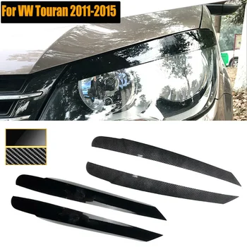 2X автомобильные фары для бровей, крышка головного фонаря, наклейки на веки, отделка для Volkswagen VW Touran 2011-2015 автомобильные аксессуары