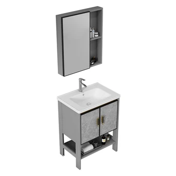 Шкаф для умывальника Комбинированный шкаф для ванной комнаты Ванная комната Балкон Керамический умывальник Бассейн с лапшой