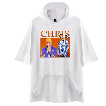 Крис Джедай 2D Мужская/женская футболка с капюшоном, однотонные футболки, летние футболки с коротким рукавом и капюшоном