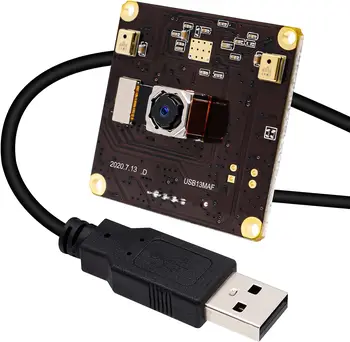 ELP 13MP IMX214 3840*2880 4K Модуль USB-камеры с Автофокусом MJPEG YUYV UVC USB Camera Board Промышленная Веб-камера Высокой четкости
