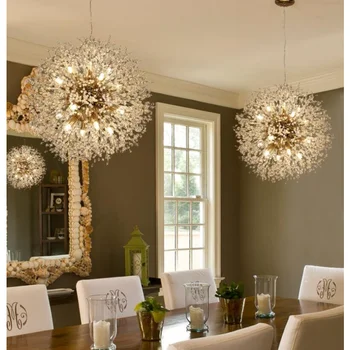 Люстры Nordic Dandelion Crystal, простой магазин современного американского освещения для гостиной, романтическая свадебная декоративная лампа