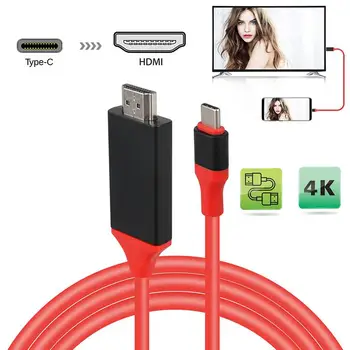2 м USB C HDMI Кабель Type C к HDMI для MacBook Samsung Galaxy S9/S8/Note 9 Huawei P20 Pro USB-C HDMI Адаптер