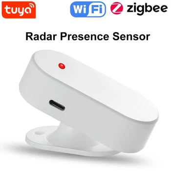 Tuya Zigbee Детектор Присутствия Человека Smart Human Body PIR Sensor Радарный Детектор Движения Поддержка Датчиков Home Assistant