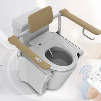 Современный электронный усилитель для унитаза в ванной комнате С электрическим сиденьем для биде и керамическим поддоном для пожилых людей Подъемник для унитаза
