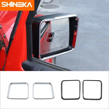 Чехлы для автомобильных зеркал заднего вида SHINEKA, защита от дождя, оправа для бровей, Аксессуары для защиты внешней отделки Jeep Wrangler JK 2007-2017