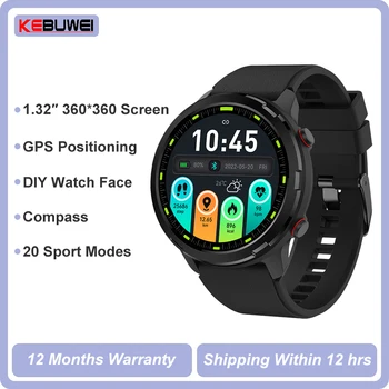KEBUWEI GPS Компас Смарт-Часы Для Мужчин 360*360 HD Экран Для Женщин Ourdoor Спорт Сна Фитнес Трекер Водонепроницаемый DIY Циферблат Smartwatch