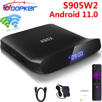 A95X W2 TV Box Android 11 4G 64GB Android TVBOX Allwinner S905W2 Двухдиапазонный медиаплеер Wifi6 1080P 4K Bluetooth 5,0