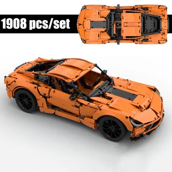 Новый высокотехнологичный гоночный автомобиль Corvette C7 Z06 fit MOC-38557 скоростная модель автомобиля строительные наборы блоки кирпичи игрушки подарок мальчикам на день рождения