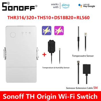 Sonoff THR316/320 Smart Switch TH16 Новое Обновление Голосового Управления Smart Home Wifi Switch С Датчиком Температуры И Влажности DS18B20
