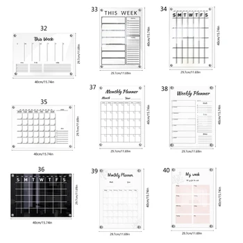 Многоразовая доска с календарем, еженедельник, акриловая доска с календарем сухого стирания, доска со списком дел для декоративной отделки стен
