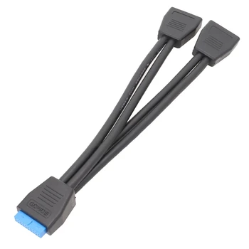 Кабель-адаптер с 2 портами USB 3.0 A для подключения к 19/20-контактному внутреннему разъему материнской платы, прямая поставка
