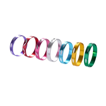 100 шт. Оптом, простые модные Алюминиевые кольца смешанного цвета, Женские Мужские повседневные украшения для пальцев, размер 17-19 мм