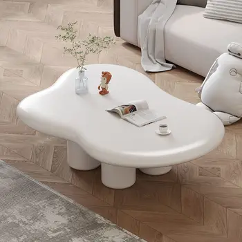 Дизайн журнального столика Nordic Cloud Нерегулярный, Прикроватный Прикроватные тумбочки серии Cream Style Table Basse Мебель для гостиной GY