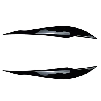2 шт. Ярко-черная передняя крышка фары, головной свет, накладка для век и бровей ABS для -BMW F30 F35 2013-2019