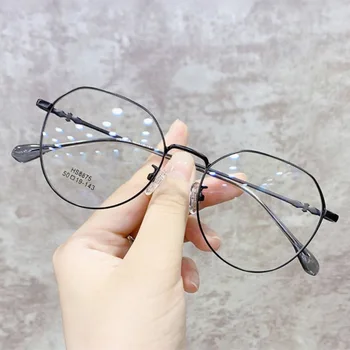 Модные ультралегкие очки в круглой металлической оправе, Анти-Синий свет, защита от усталости, мужские и женские винтажные очки для защиты глаз, простые очки
