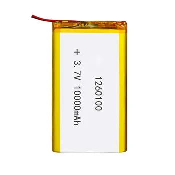 Литий-полимерно-ионный аккумулятор 3,7 В 10000 мАч 1260100, разъем JST 2,0 мм