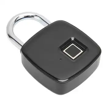 Навесной замок с отпечатком пальца Smart Keyless Замок с 10 наборами отпечатков пальцев USB перезаряжаемый для чемодана для офиса для двери