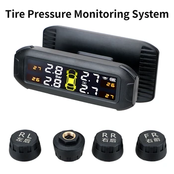 4 Внешних датчика Монитор давления в автомобильных шинах Предупреждение о температуре Экономия топлива Система контроля давления в шинах Solar TPMS