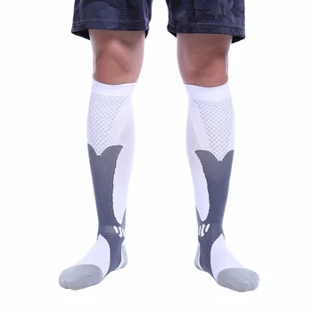 1 пара компрессионных носков для ухода за кожей, Спортивные Дышащие носки для бега, облегчающие защиту, шины для голени, путешествия, мужчины, женщины, мягкие