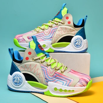 Баскетбольная обувь для мальчиков, брендовая спортивная обувь для девочек, Новая летняя детская баскетбольная обувь, обувь для тренировок по баскетболу для девочек, EVA