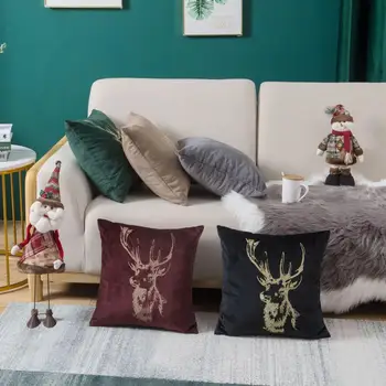 Модный рождественский чехол для подушки, удобная рождественская наволочка с вышивкой, Антидеформированный чехол для подушки
