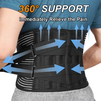 6 Фиксаторов для декомпрессии спины, брекеты для облегчения боли в спине 
Дышащий пояс для поддержки спины, противоскользящий поясничный поддерживающий пояс при ишиасе