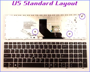 Новая клавиатура с американской раскладкой для ноутбука HP 9Z.N6GSF.L01 9Z.N6GUF.201 9Z.N6GUF.K01 с Серебряной рамкой и указкой