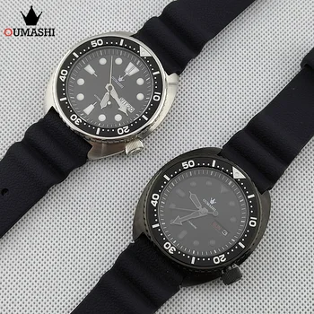 Мужские часы OUMASHI silver 42,5 мм nh36, мужские парные часы, механизм nh36, изготовленный на заказ циферблат, сапфировое стекло, водонепроницаемые часы 200 м