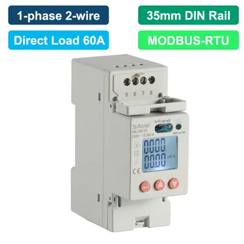 Acrel DDSD1352-C 1-фазный цифровой измеритель мощности переменного тока в кВтч по протоколу RS485 для подключения к фотоэлектрическому солнечному инвертору