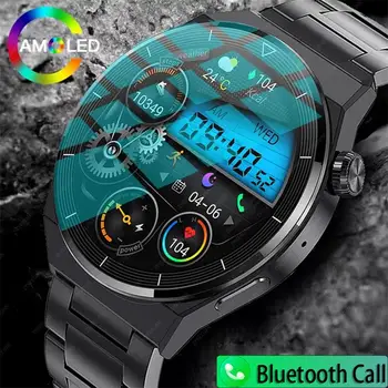 Для Huawei Xiaomi NFC Смарт-Часы Мужские GT3 Pro AMOLED 390*390 HD Экран Частота Сердечных Сокращений Bluetooth Вызов IP68 Водонепроницаемые Смарт-часы 2023