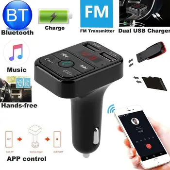 FM-адаптер для автомобиля с двойным USB-зарядным устройством MP3-плеер