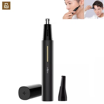 Youpin MSN LED Электрический триммер для волос в носу с двойным лезвием, сенсорное управление, водонепроницаемая технология самомойки, средство для чистки волос в носу.